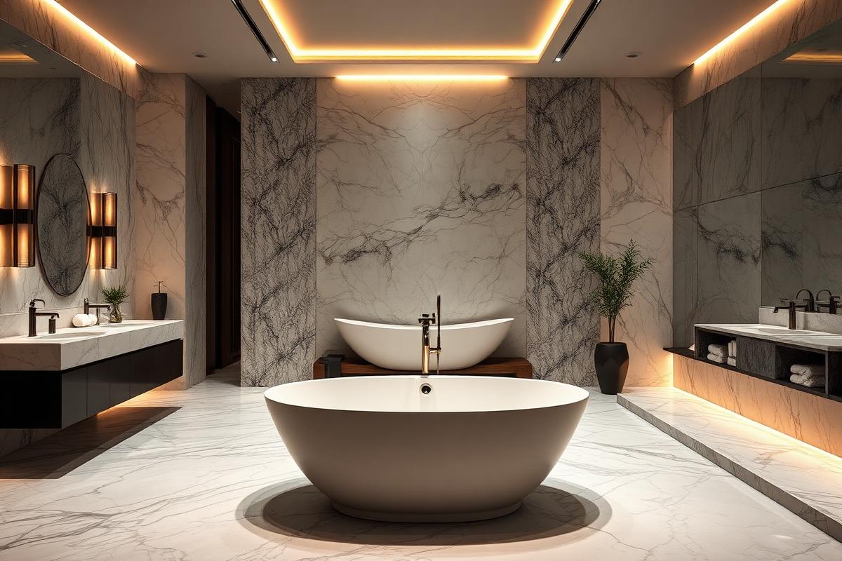 Luxury freestanding bathtub by AAA Construction